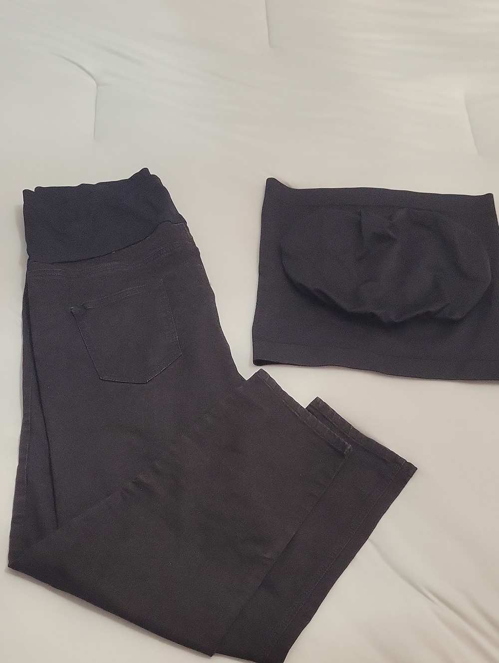 2x Black Maternity Jeans & Belly Band